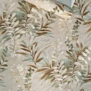 PAPEL DE PAREDE IMPORTADO FOLHAGEM MARROM E VERDE VINÍLICO LUXO
