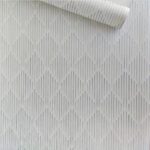 PAPEL DE PAREDE IMPORTADO GEOMÉTRICO BRANCO E PRATA VINÍLICO LUXO