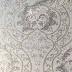 PAPEL DE PAREDE IMPORTADO ARABESCO CLÁSSICO NUDE VINÍLICO TEXTURIZADO SUPER LUXO