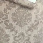 PAPEL DE PAREDE IMPORTADO ARABESCO CLÁSSICO MARROM VINÍLICO SUPER LUXO