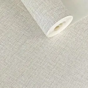 PAPEL DE PAREDE IMPORTADO LINHO BEGE CLARÍSSIMO VINÍLICO LUXO
