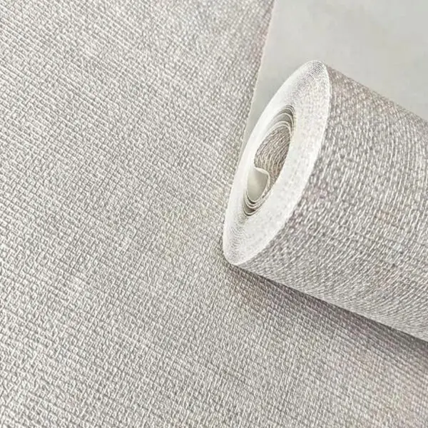 PAPEL DE PAREDE VINÍLICO TEXTURA CINZA PRATA