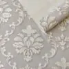PAPEL DE PAREDE VINÍLICO ARABESCO BRANCO OFFWHITE CINZA CLARO IMPORTADO