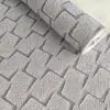 PAPEL DE PAREDE ULTRA RELEVO TOQUE MACIO CINZA PRATA IMPORTADO