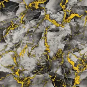 PAPEL DE PAREDE HOMEHAUS IMPORTADO MÁRMORE CINZA PRETO E DOURADO VINÍLICO LAVÁVEL