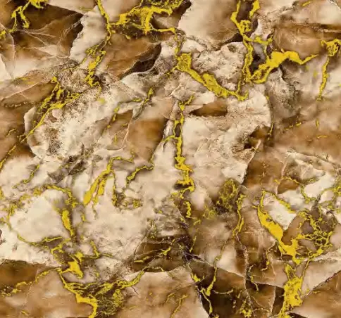 PAPEL DE PAREDE HOMEHAUS IMPORTADO MÁRMORE MARROM E DOURADO VINÍLICO LAVÁVEL