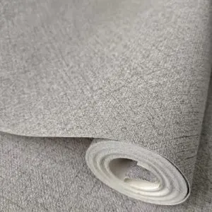 PAPEL DE PAREDE IMPORTADO LINHO CINZA CLARO VINÍLICO LUXO