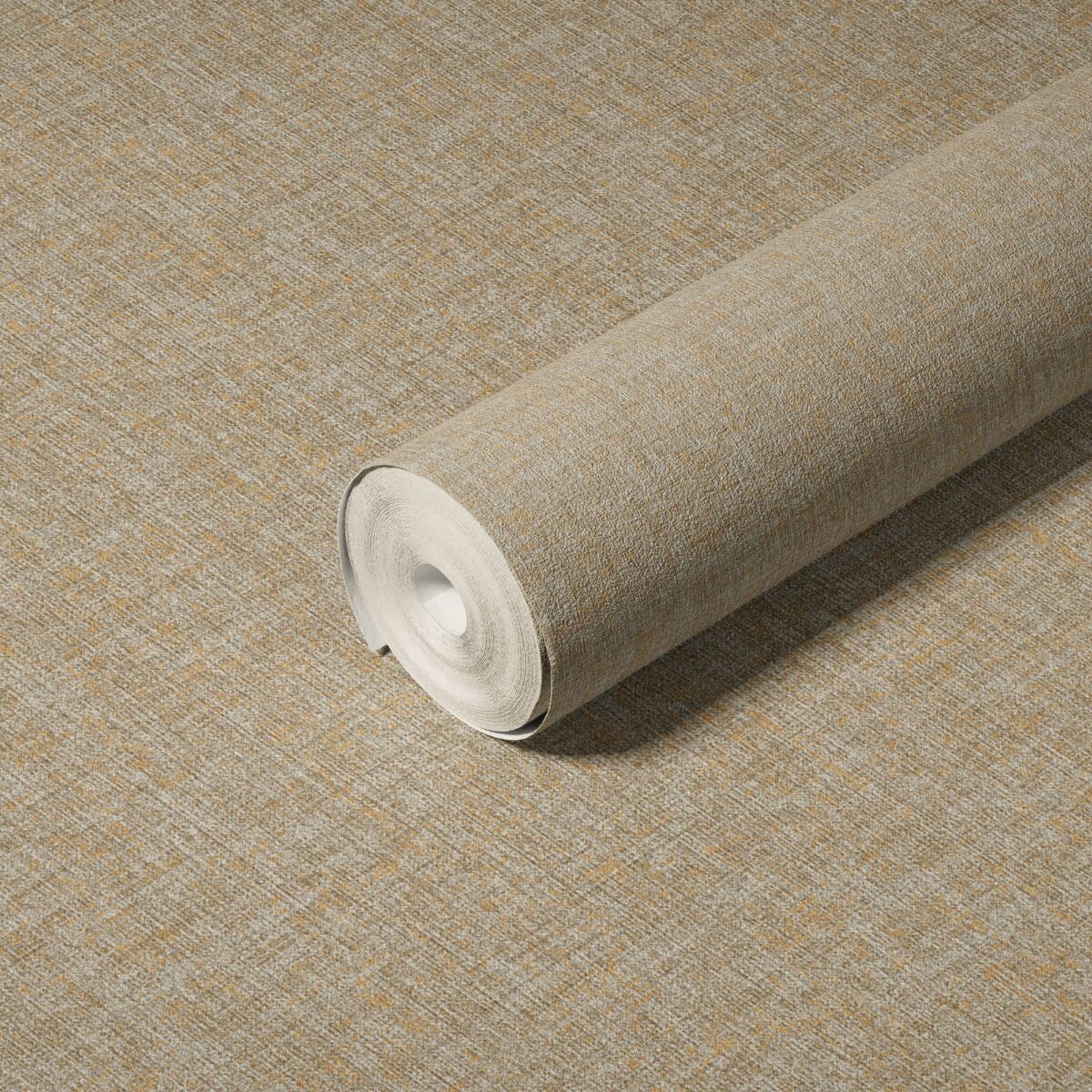 PAPEL DE PAREDE IMPORTADO LINHO MARROM CLARÍSSIMO DOURADO VINÍLICO TEXTURIZADO
