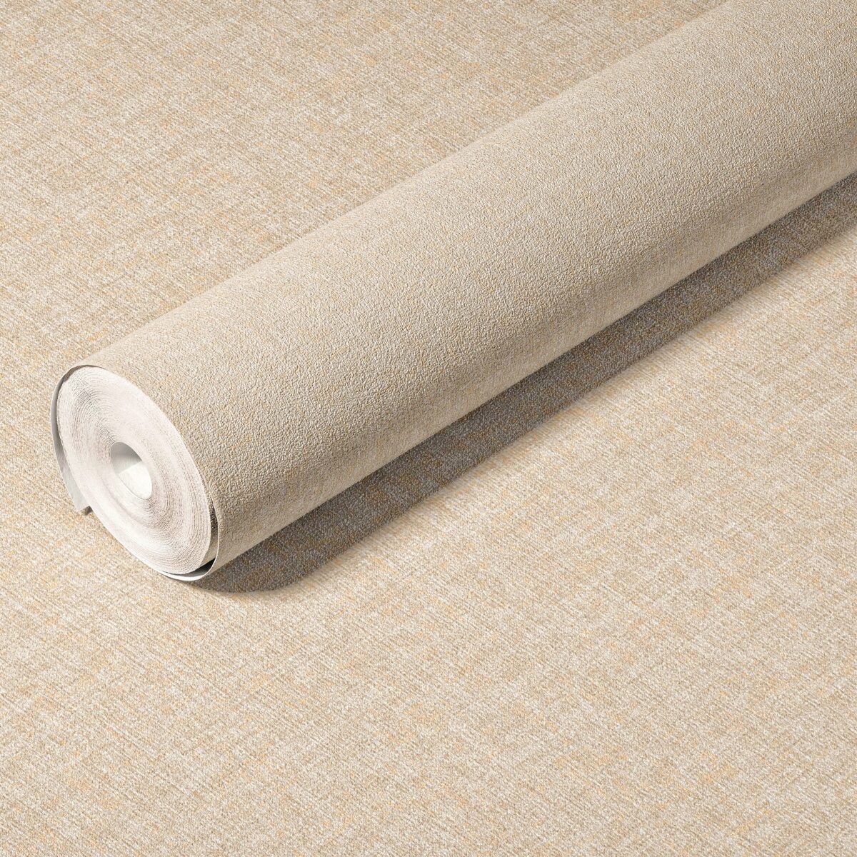 PAPEL DE PAREDE IMPORTADO LINHO BEGE CLARO DOURADO VINÍLICO TEXTURIZADO